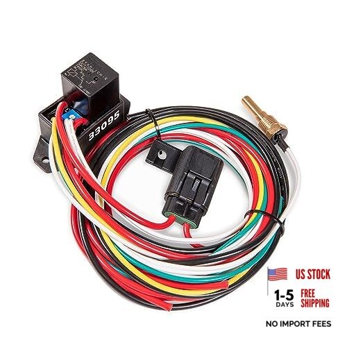 Compact Adjustable Electric Fan Controller and Relay Kit with Thread-in