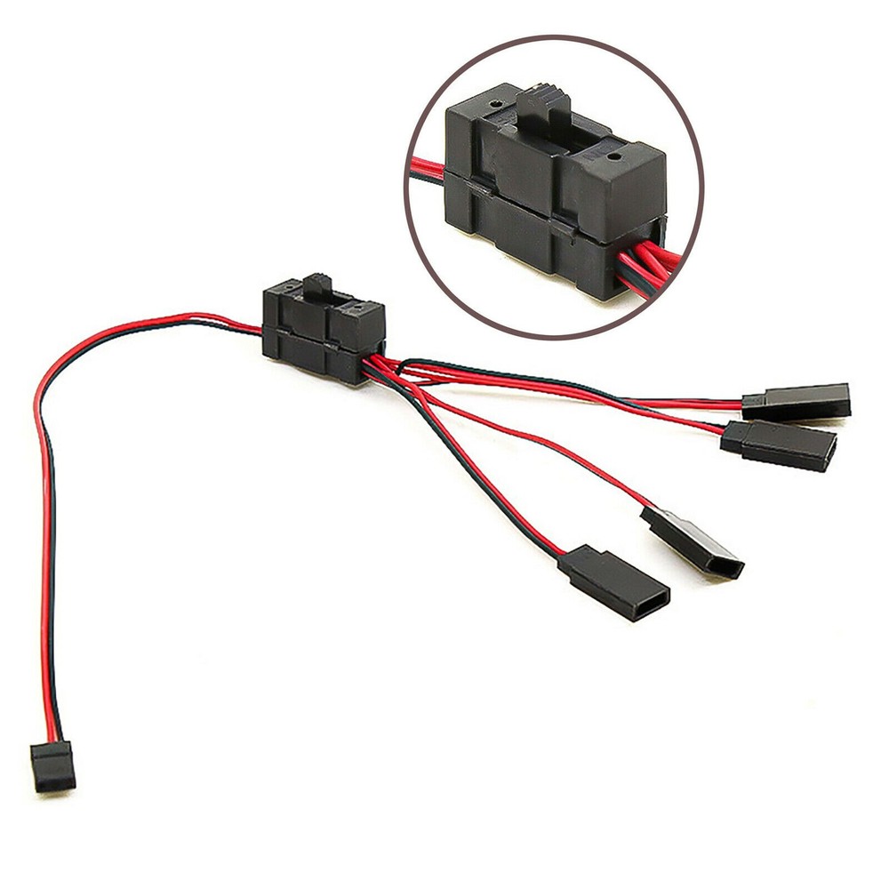 4Way Split Cable On/Off Controller Switch Y Wire For 1/10 TRX-4 SCX10 RC Crawler