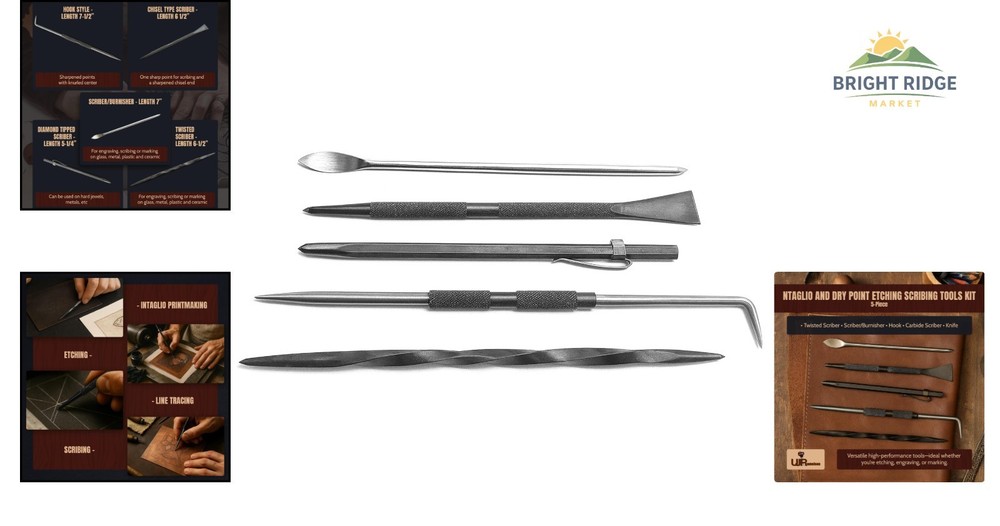 Complete Scribing Set with Hexagonal Handles for Enhanced Control and Grip