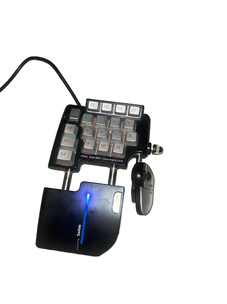 Saitek Left Hand Control Keyboard Pro Gamer Command Unit 21 Button Pad TESTED