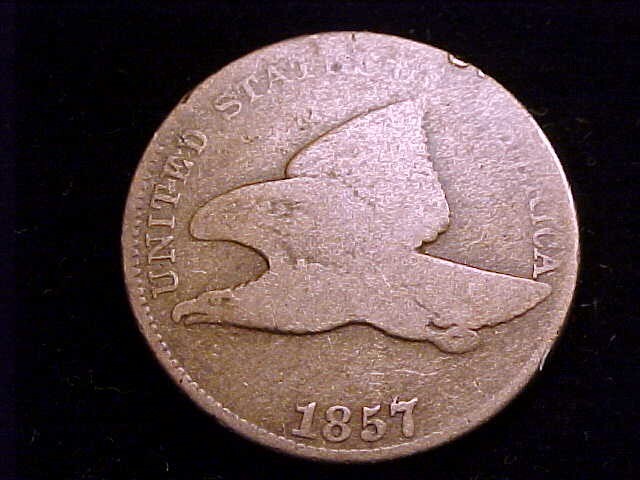 1857 Flying Eagle Cent, Good Grade.
