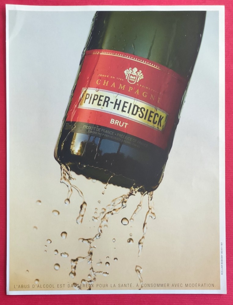 Press advertisement: Champagne alcoholic drink PIPER - HEIDSIECK