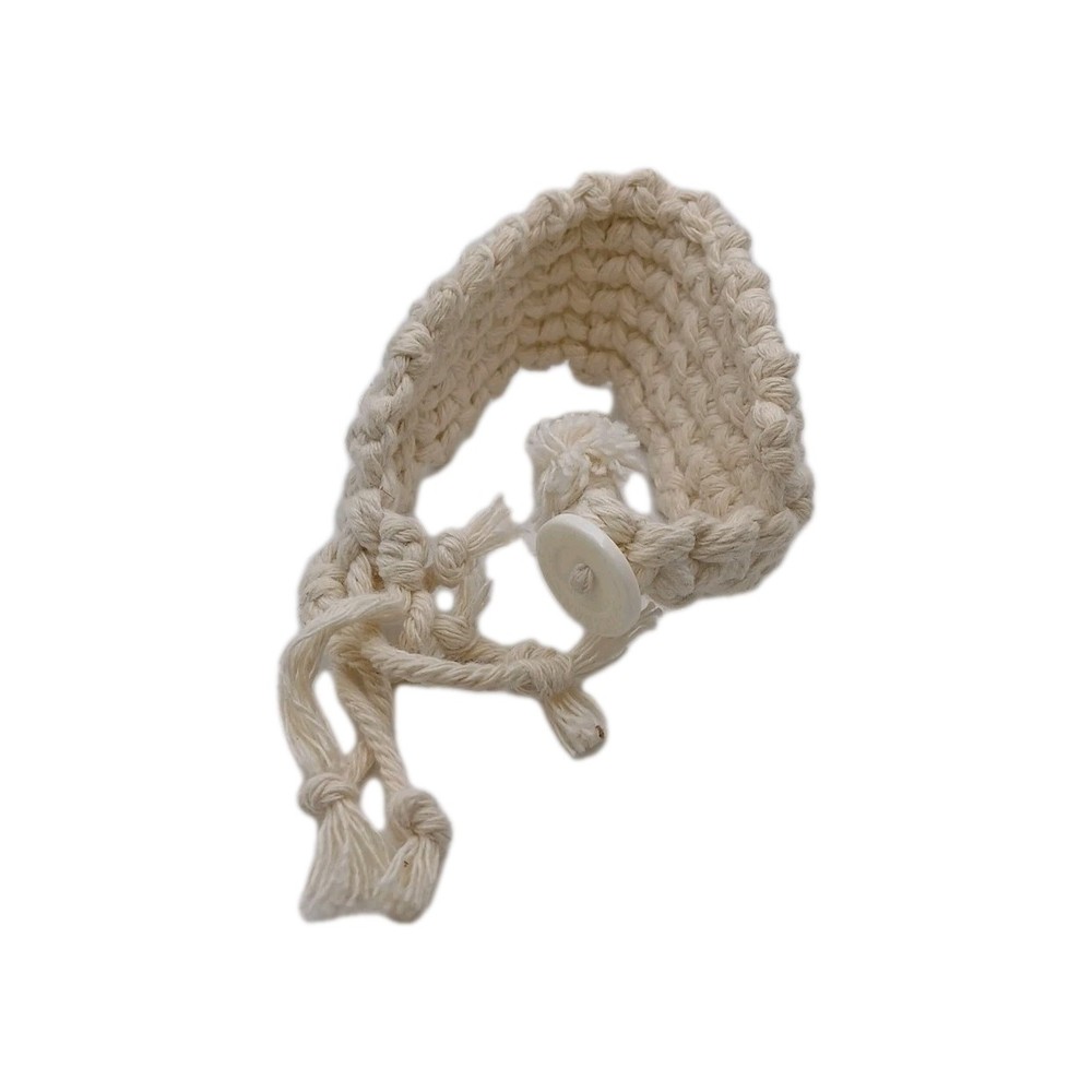 Pure White Woven Bracelet 6" Diameter