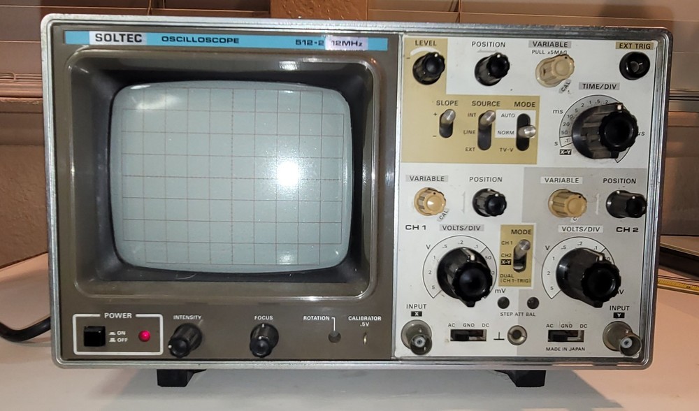 Soltec Oscilloscope 512-2 Powers On Not Tested