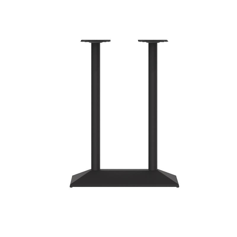 27" x 15" Restaurant Table Base with Double Column Table Height Column in Black