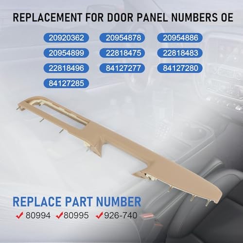 80994 Front Driver Side Armrest Repair Replacement For Chevy Avalanche Tan