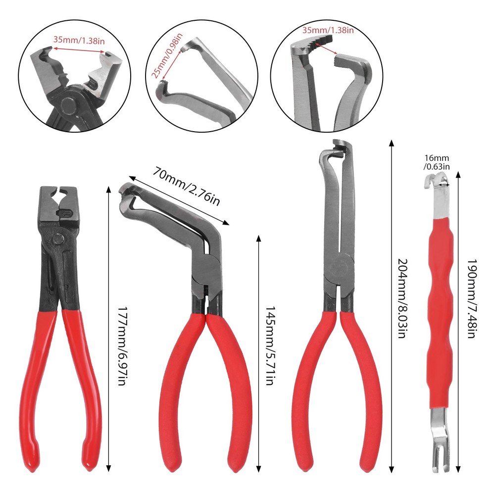 4PC Electrical Disconnect Pliers Connector Separator Terminal Plug Removal Tool.