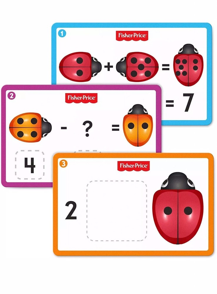 Fisher-Price Think,Learn Roll & Count Math Bug Teaching Toy 50+ Math Challenges
