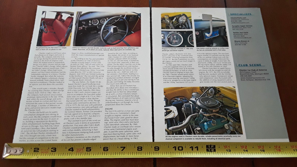 CHECKER CAB - 1960-1982 ORIGINAL 2006 ARTICLE