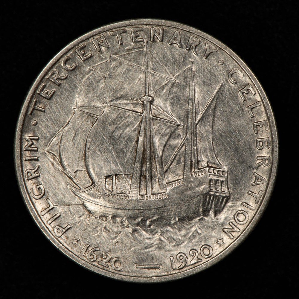 1920 50c Pilgrim Tercentenary Commemorative Silver Half Dollar - UNC Dets- C1270