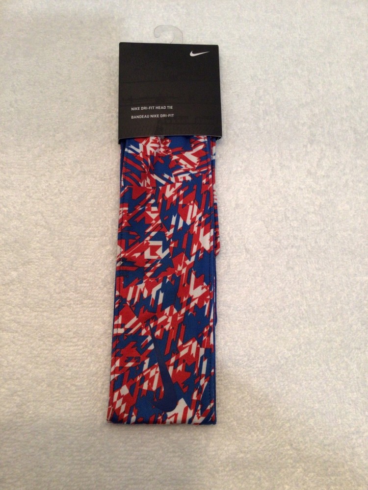 Nike Dri-Fit Head Tie Red White Blue