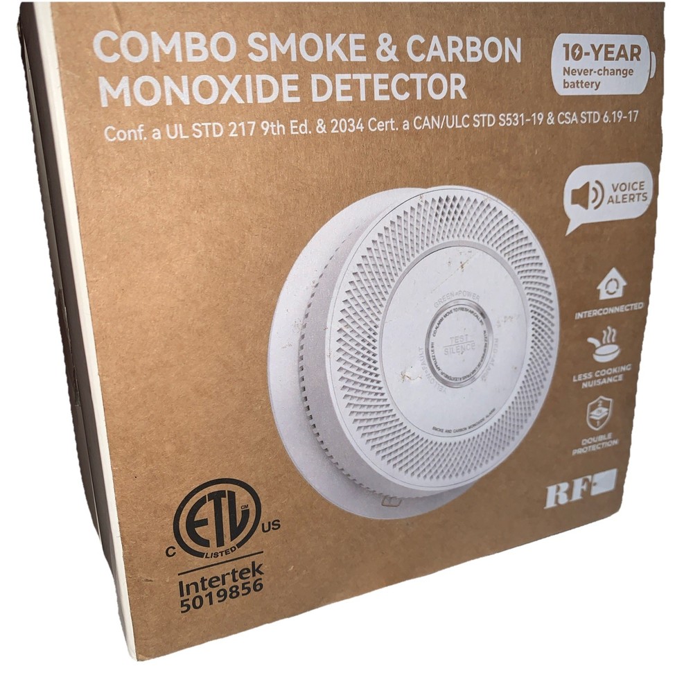 2Pack Siterwell combo smoke carbon monoxide detector