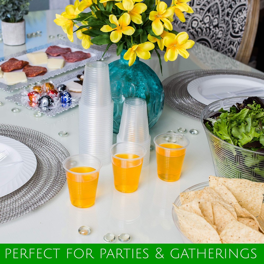Plasticpro 5oz Disposable Plastic Clear Drinking Cups 400 Count Party