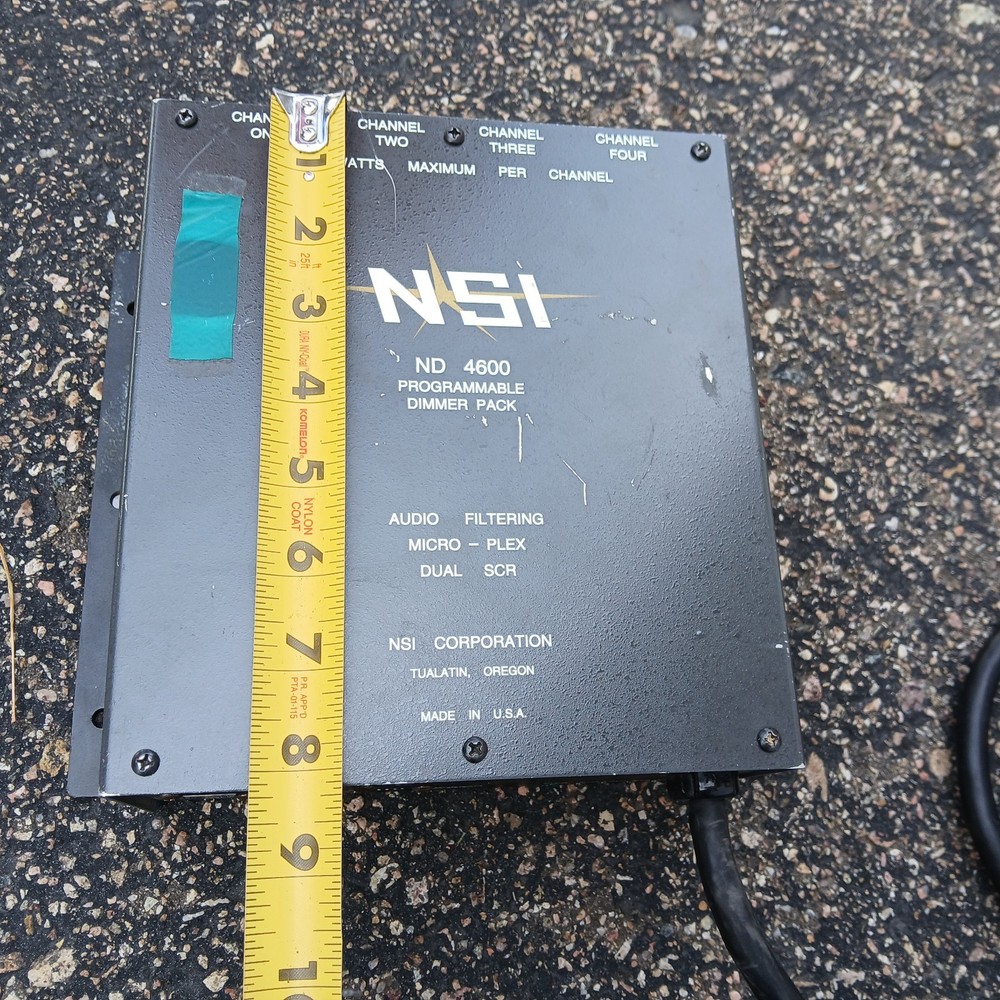 NSI ND 4600 4-Channel Dimmer Pack Programmable Microplex 8 Outlets