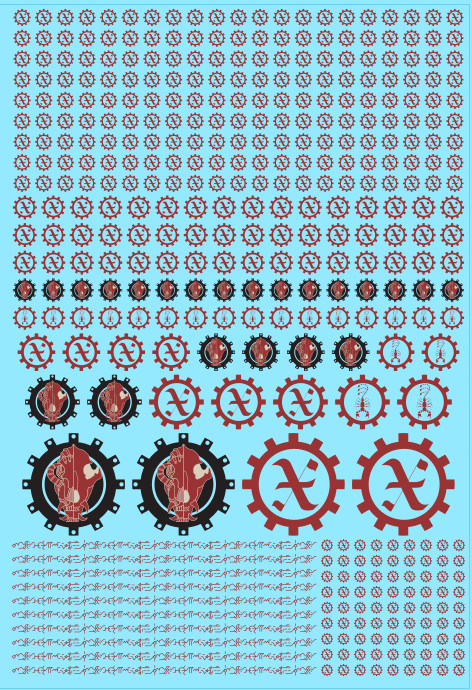 X Cog Evil Cyborgs A5 Transfer Sheet