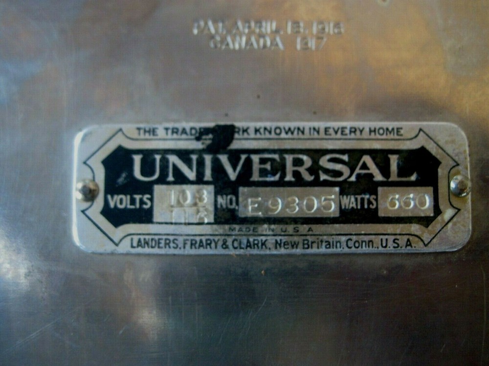 ANTIQUE WAFFLE MAKER WITH NO CORD MADE BY UNIVERSAL