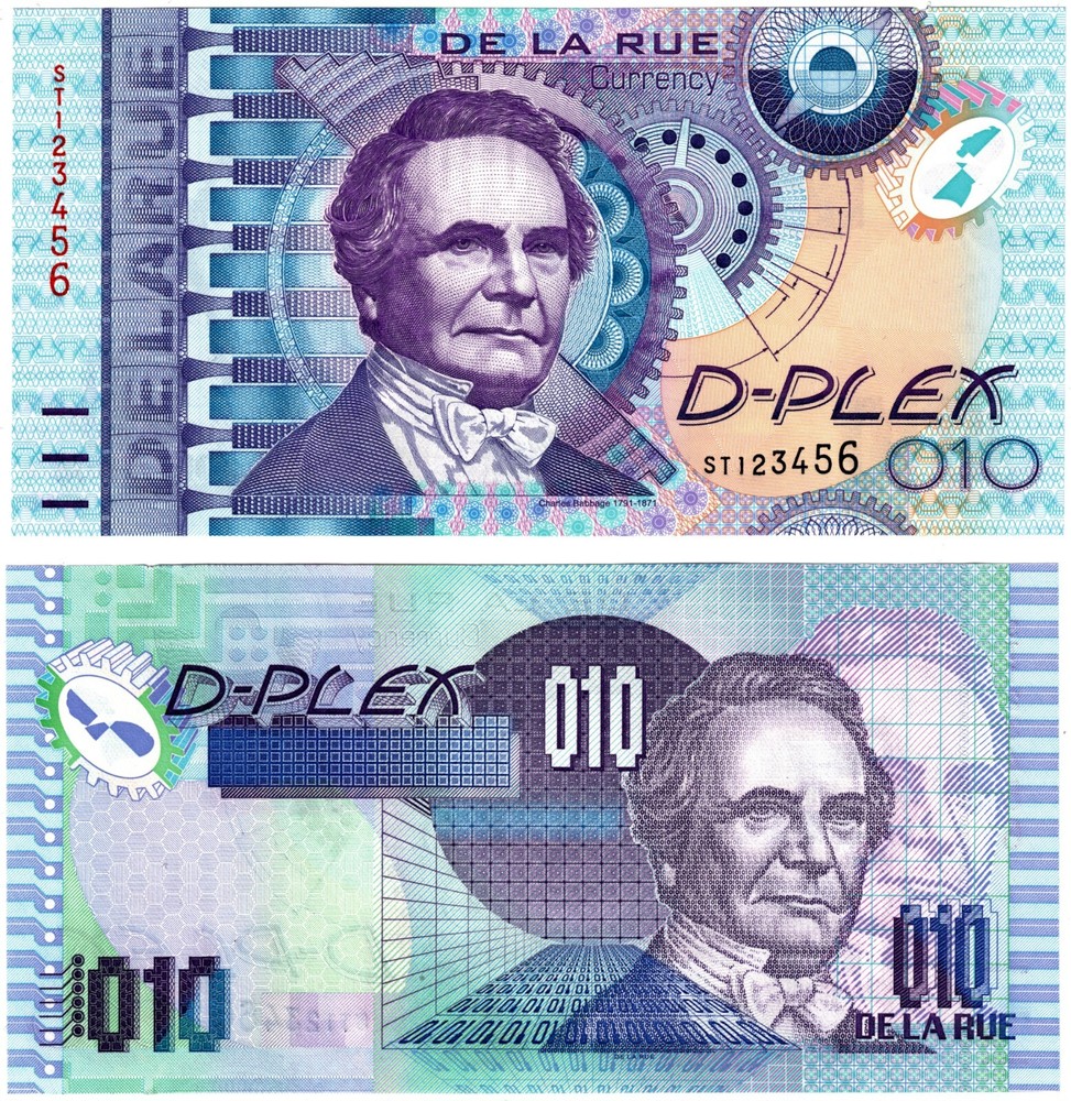 1991 Thomas De La Rue Test Banknote UNC 010 D-Plex Demonstrator