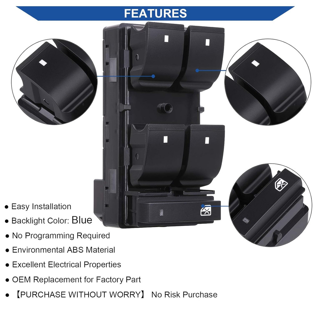 2007-2013 for Chevy Silverado Driver Side Power Window Switch Replacement – Comp