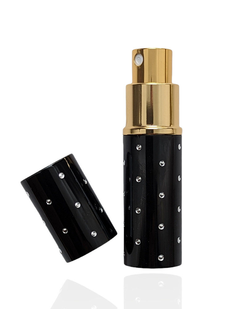 8ml Perfume Travel Atomizer & Funnel ~ *Gift Box Option ~ Refillable ~ Black Dot