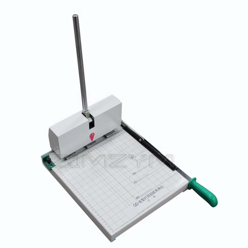Manual Hole Punch with Adjustable Hole Spacing Document Binding Machine
