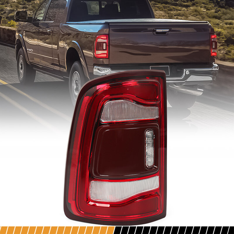 For Dodge RAM 2500 3500 2019-2024 Red Bezel LED Tail Light w/ Blind Spot Driver