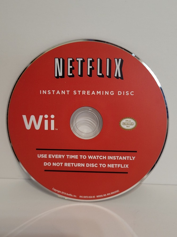 Netflix Instant Streaming Disc For Nintendo Wii Disc - Mint Disc