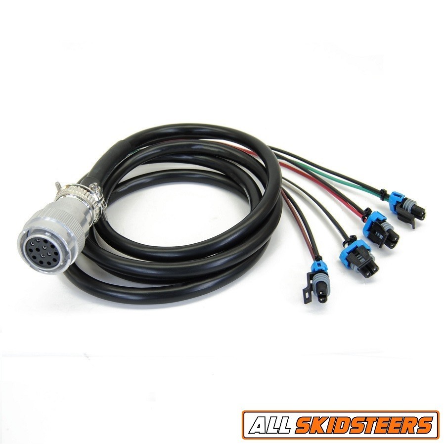 Skid Steer Aux Control Harness 8' - 4 Function Delphi 14 Pin Connector