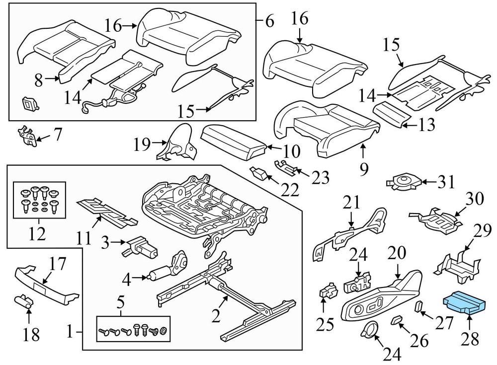 2017-2024 AUDI A4 - Front SEAT Adjustment Control Module 4M0959760