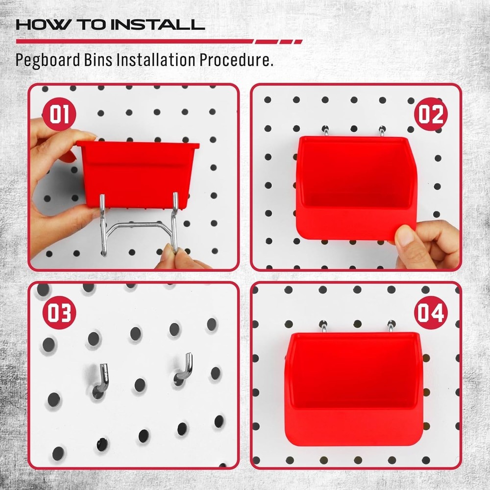 121-Piece Pegboard Hooks Set with Durable Bins for Efficient Tool Organization