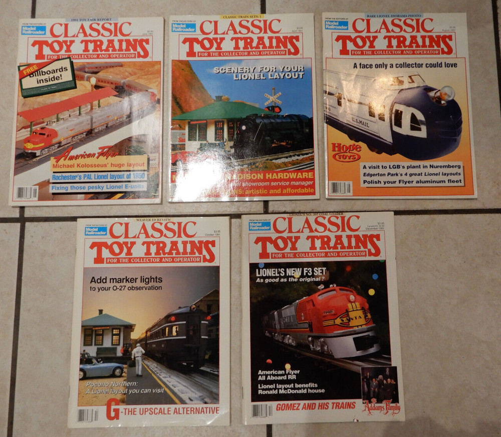Classic Toy Trains 1991  -  5 Issues