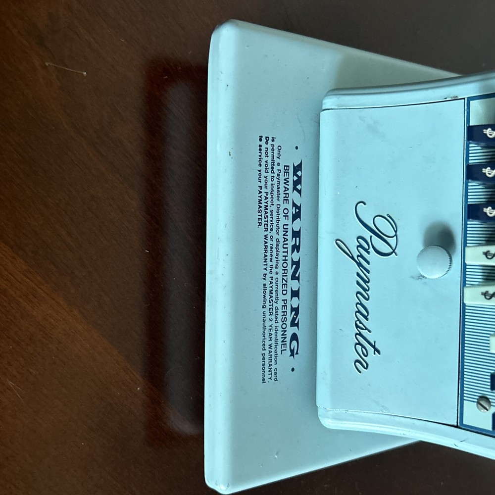 Vintage Paymaster Payroll Machine series s 1000