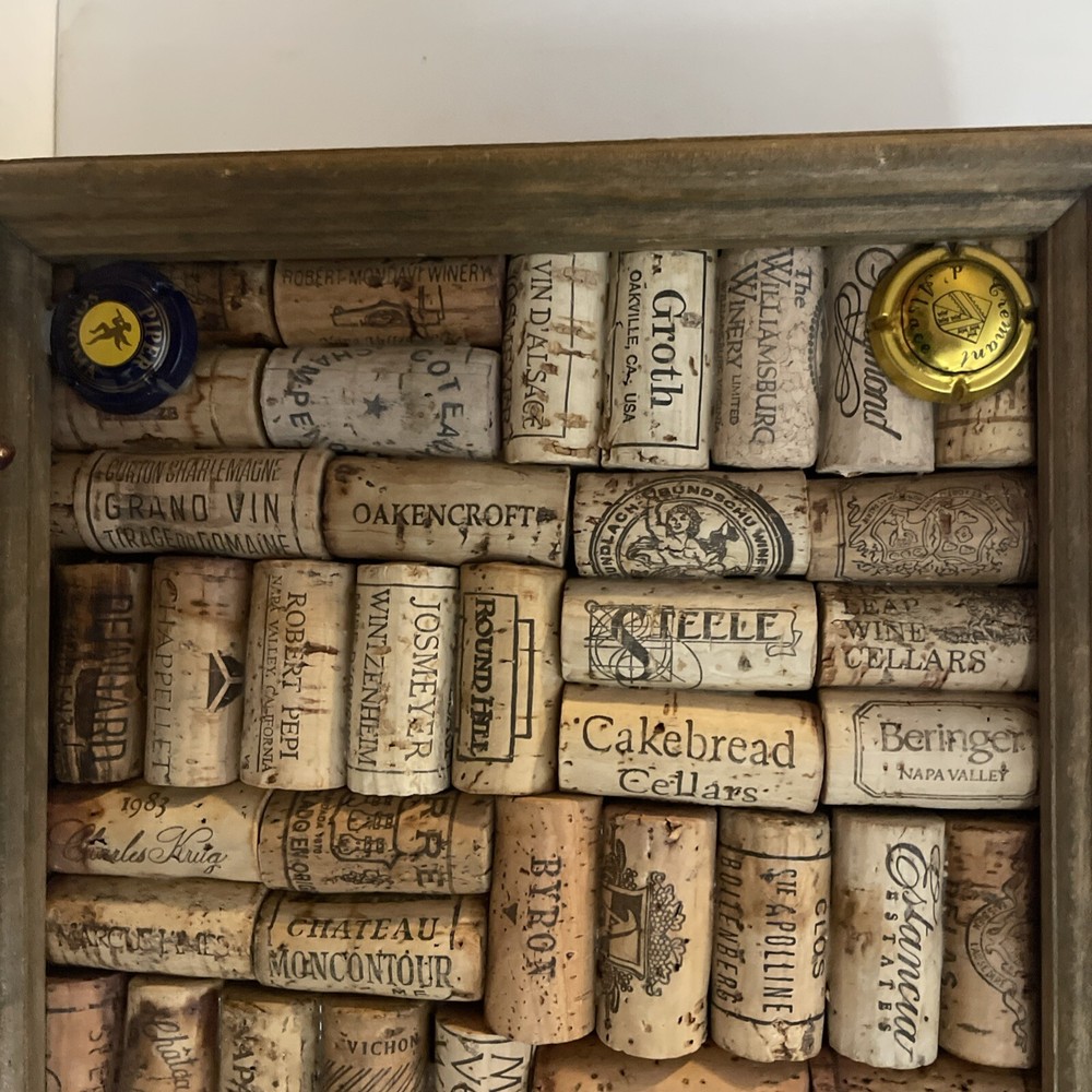 Framed Assorted Wine Corks 9x10.50”