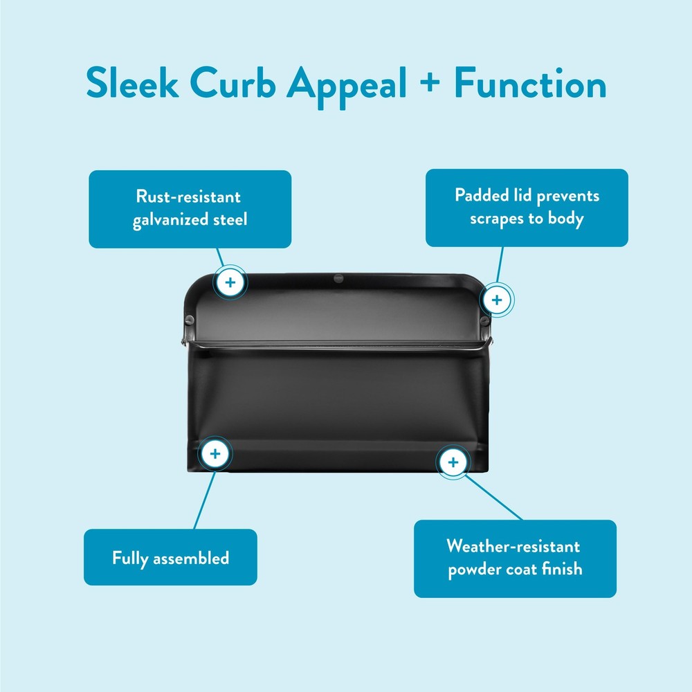 Architectural Mailboxes Cielo™ Vertical Wall-Mounted Mailbox for Outside, Rus...