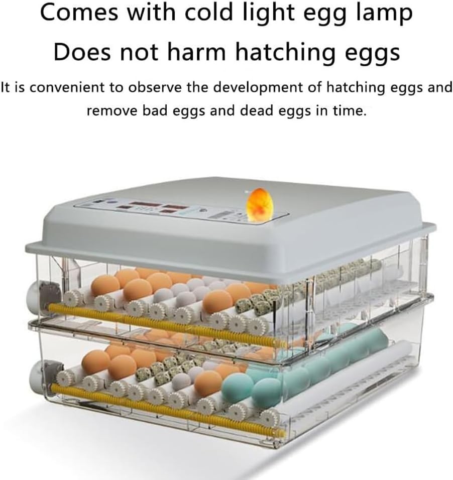 Incubators for Hatching Eggs 120, Chicken Egg Incubator with Automatic Egg Turni