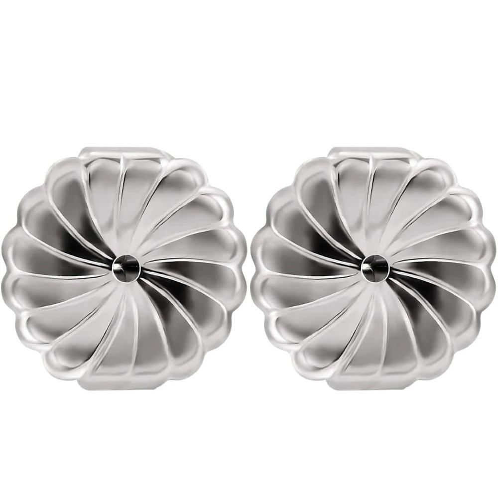 Sterling Silver 7.2mm Large Earring Backs Secure Locking Hypoallergenic (2Pair)