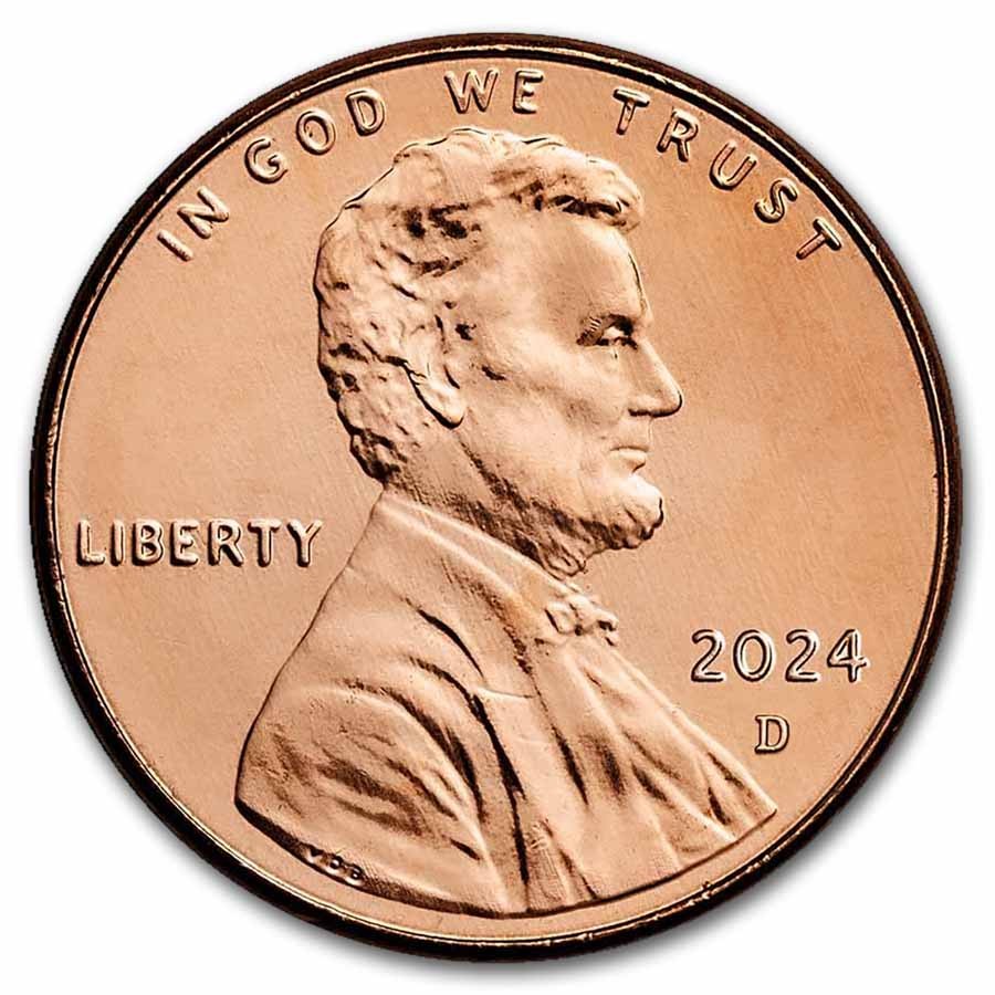 2024-D Lincoln Cent 50-Coin Roll BU