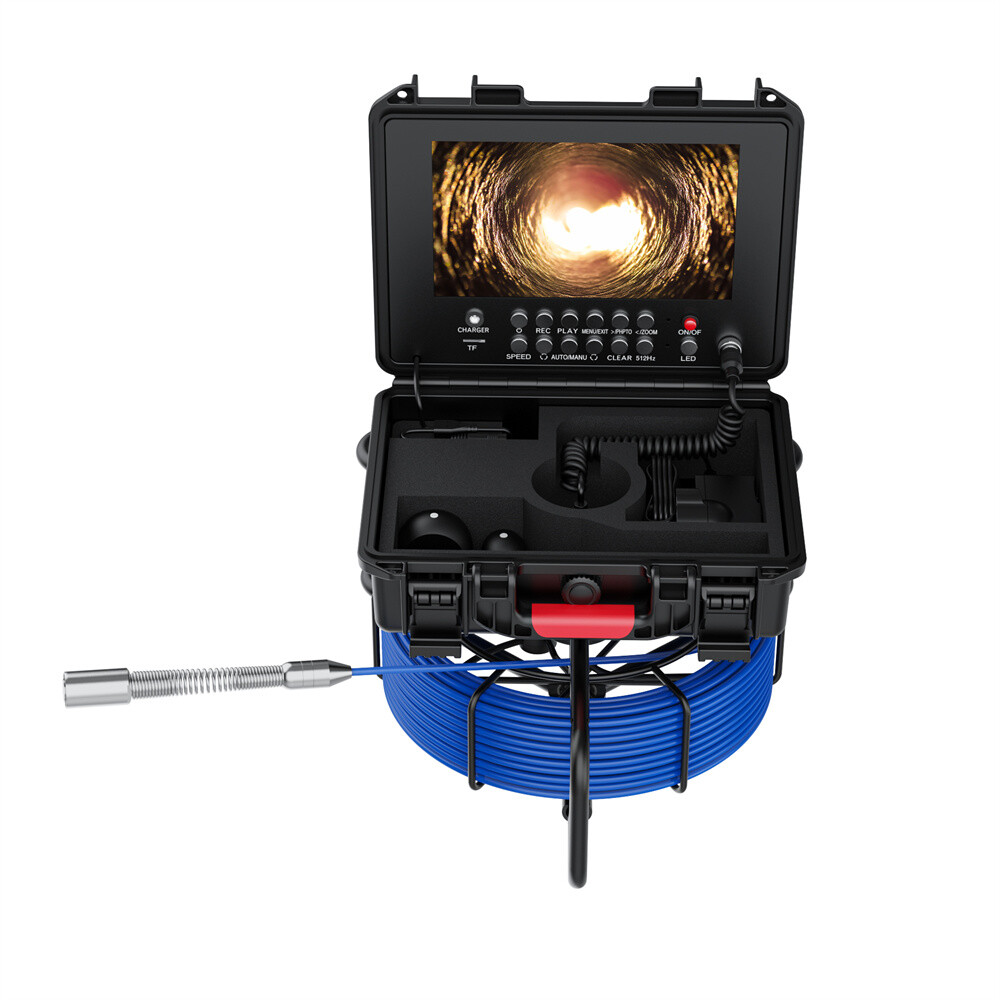 Sewer Camera with LED Lights 9" Pipe Drain Inspection Camera DVR Function