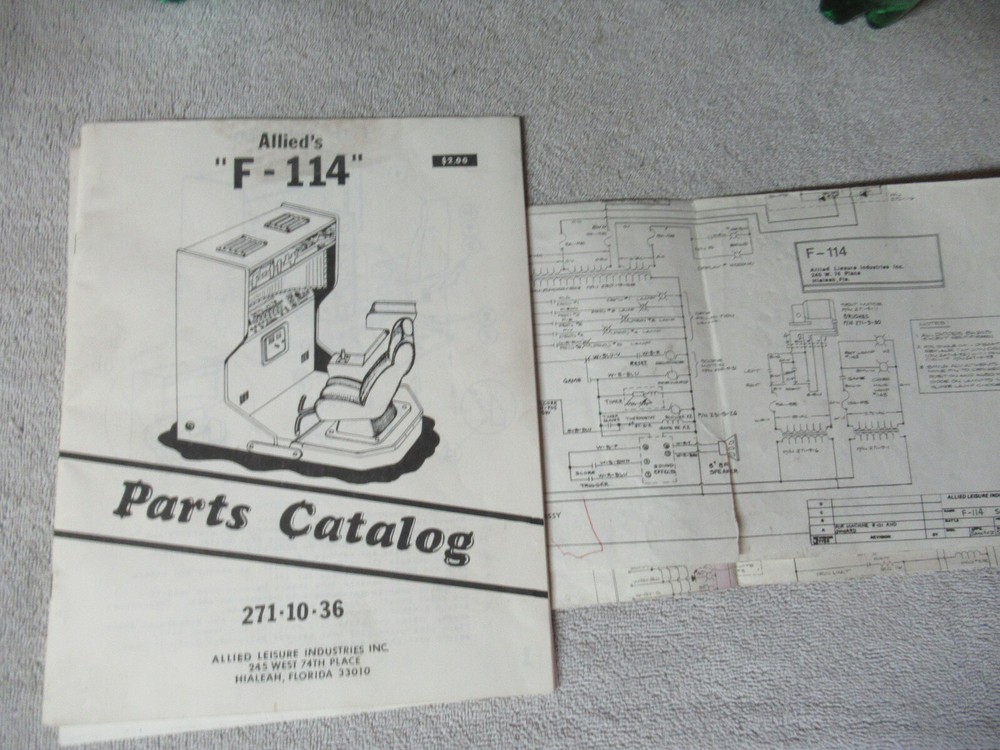 F-114 ALLIED   arcade game manual