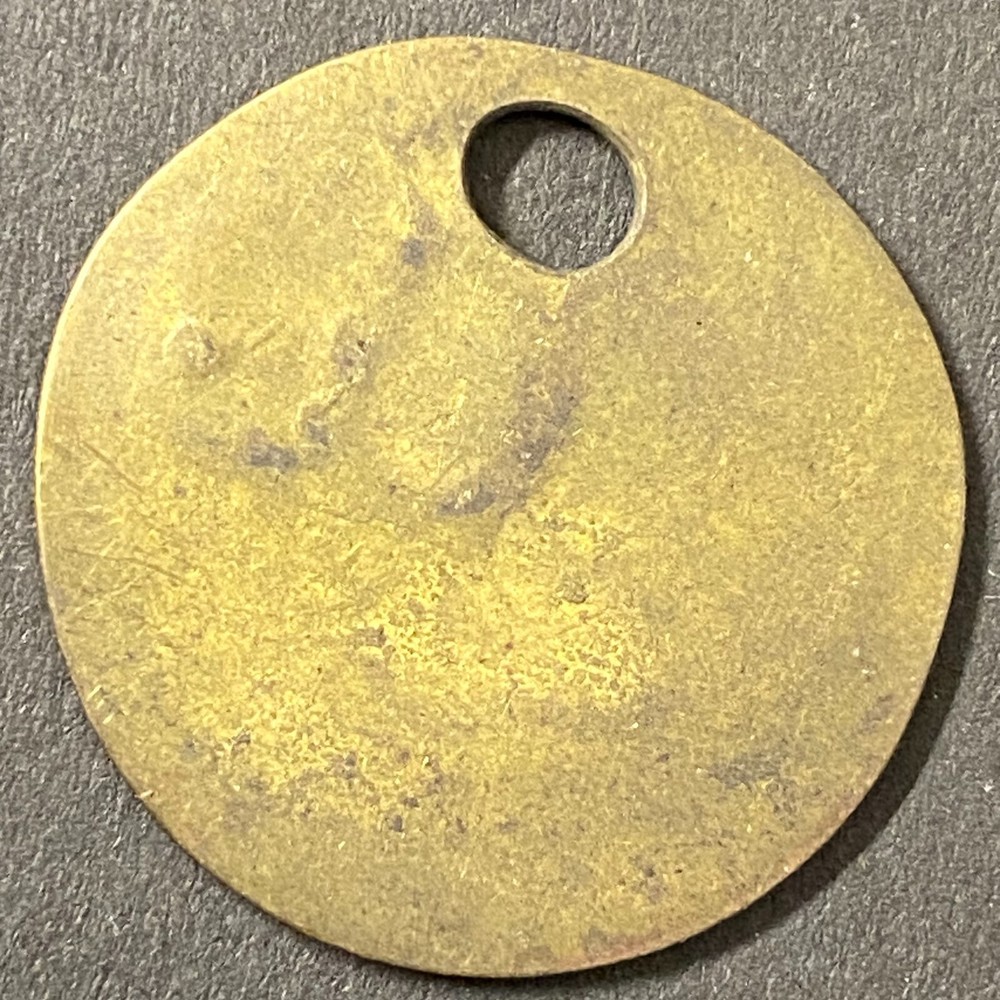 Mining Related ? M.S. Standard Brass Tool Check Token "76XX" 28.5mm (#7)