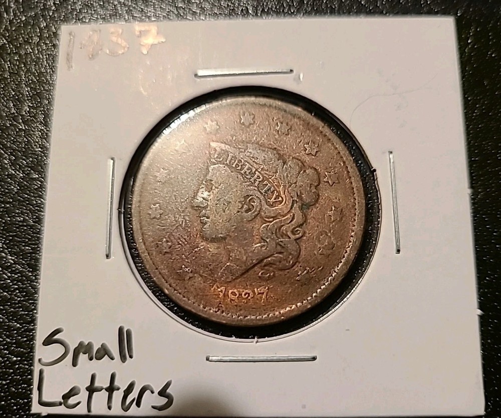 1937 Large Cent Small Letters  VG+ Condition