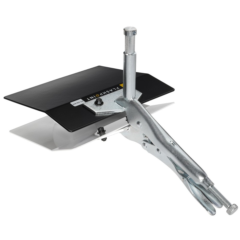 Flashpoint Duckbill Style Plate Clamp, Black/White #PC-DB-BW