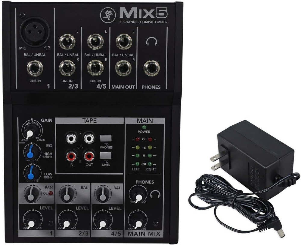 Mix5 5-Channel Compact Mixer, Black