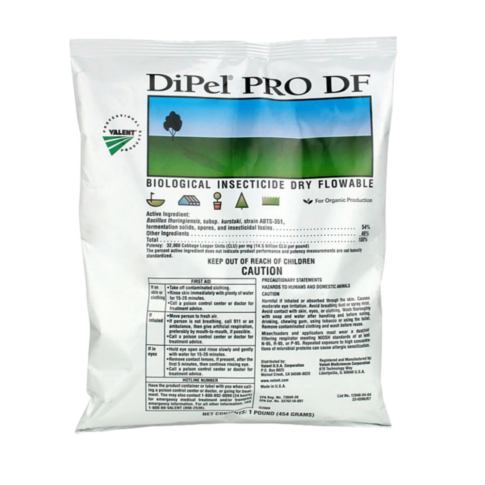 DIPEL PRO DF | 1 LB Hydroponics Caterpillar Control Garden Pest Control