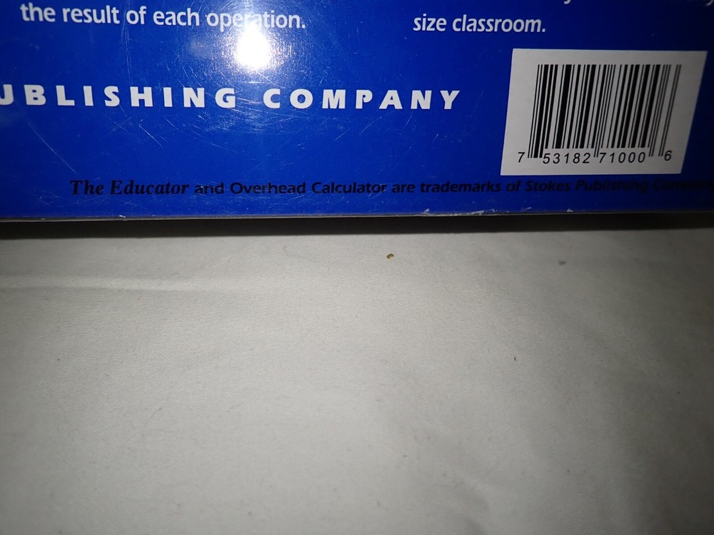 Calculator The Educator Basic No 203 Overhead Emulates TI-108 Companion Sealed