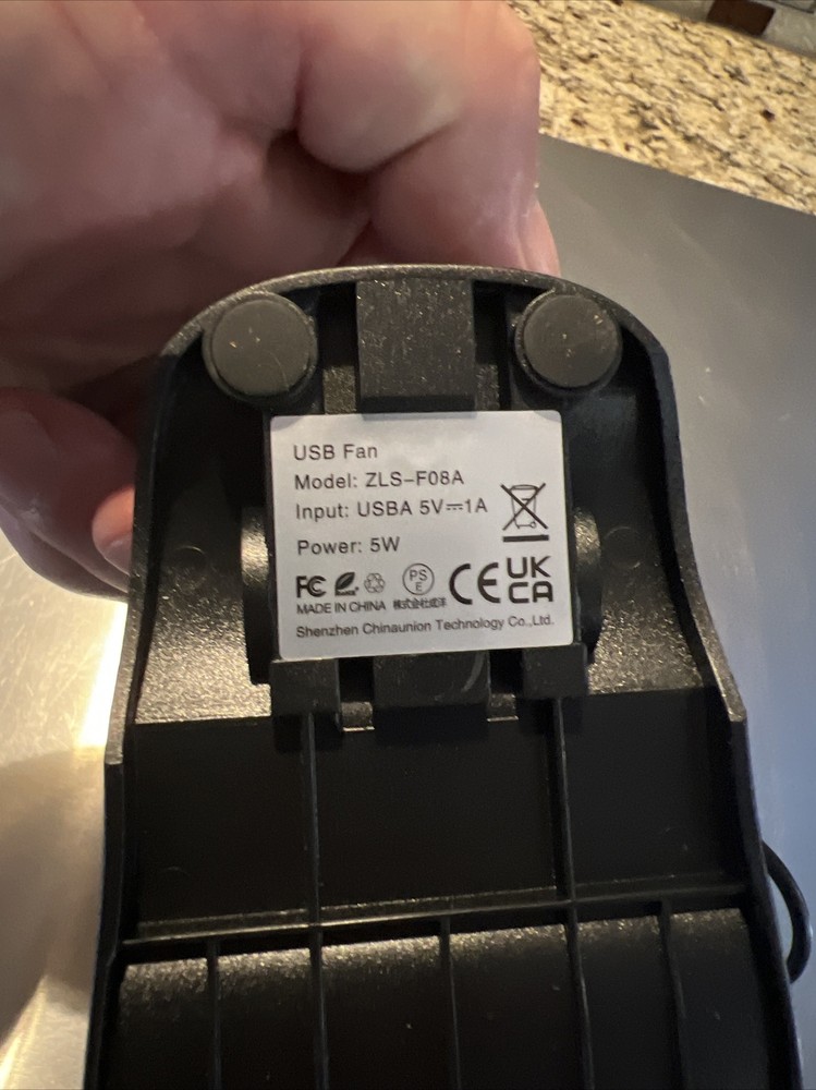 Small black portable USB Fan Office Desktop Adjustable