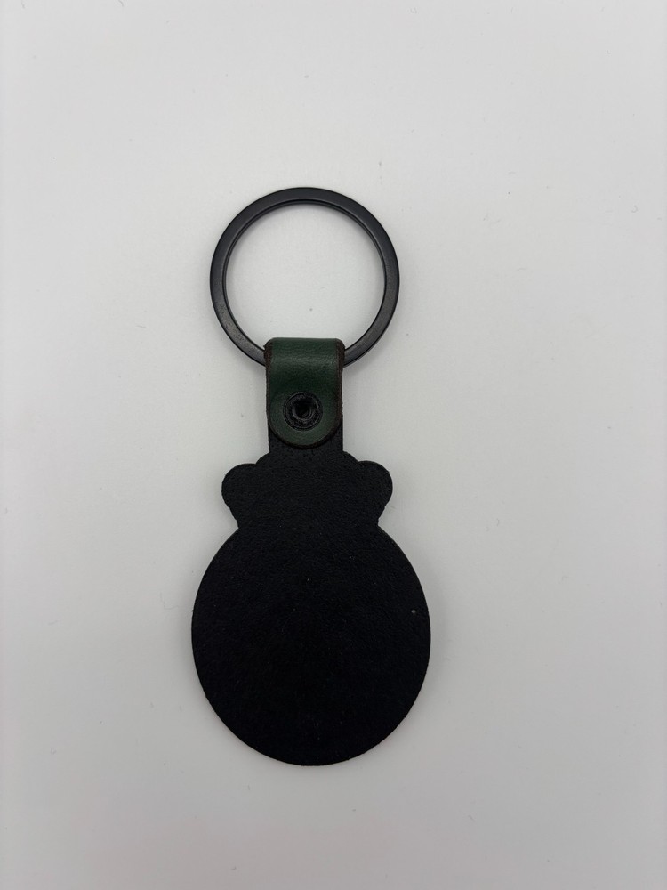 GRRC Leather Keyring Black/Green