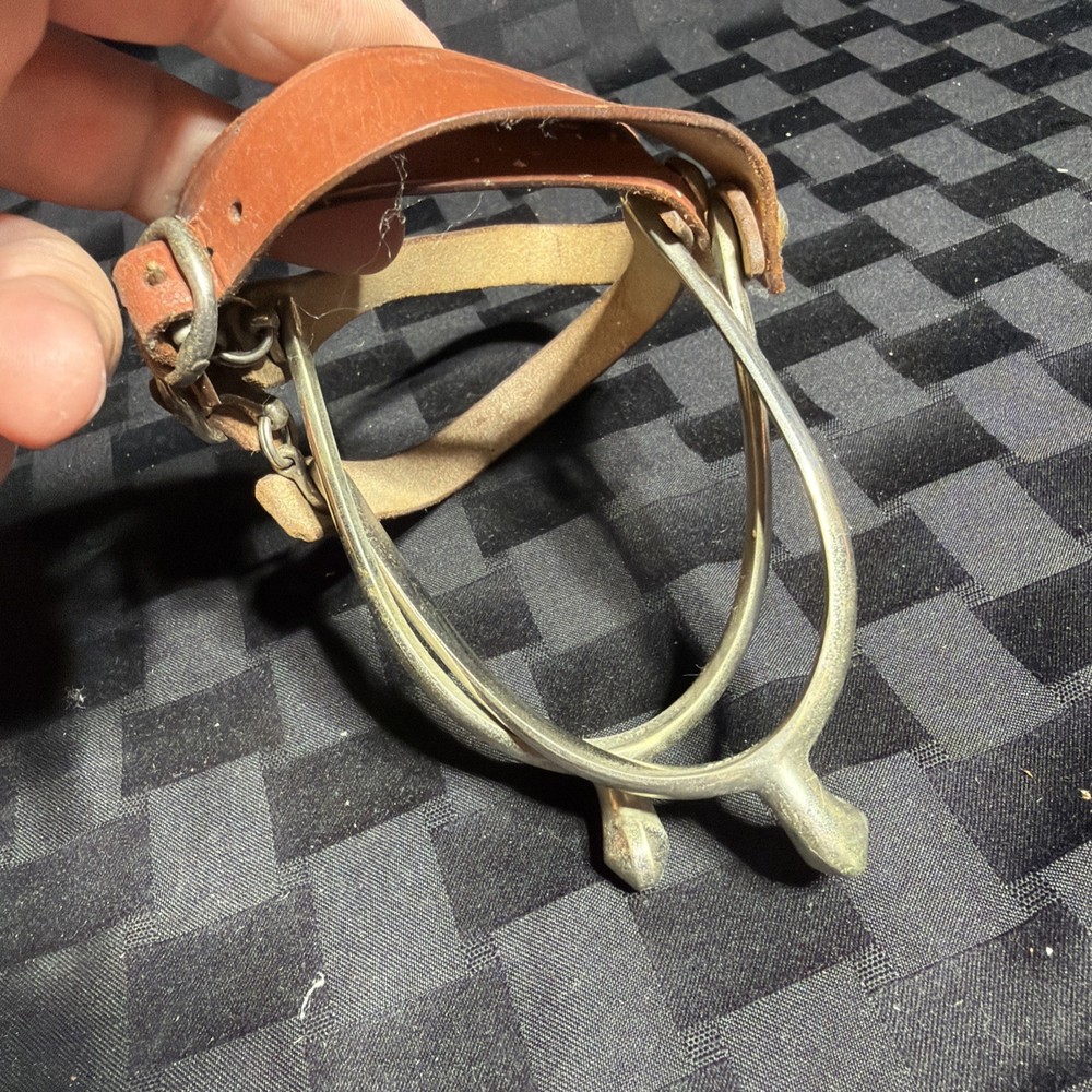 Vintage V.B. NEVER RUST Made In England Riding Spurs & Straps