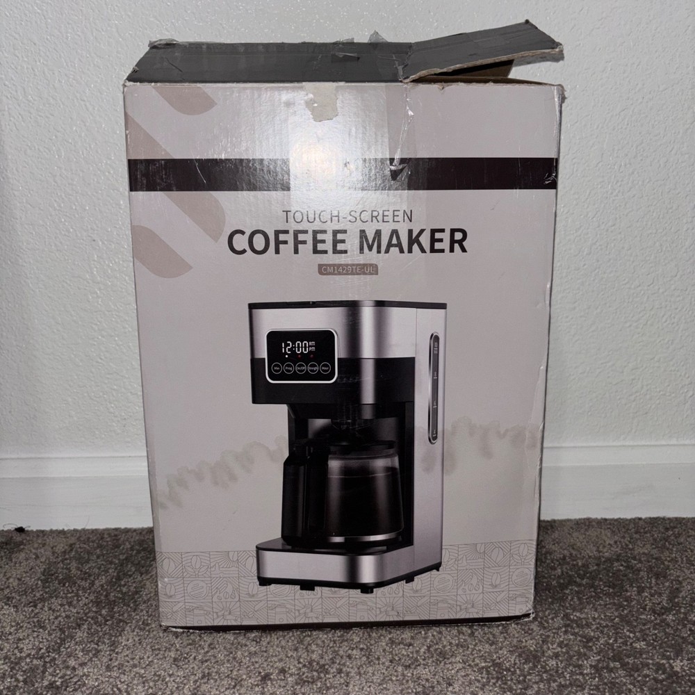 12-Cup Touchscreen Coffee Maker CM1429TE-UL Programmable Stainless Steel OpenBox
