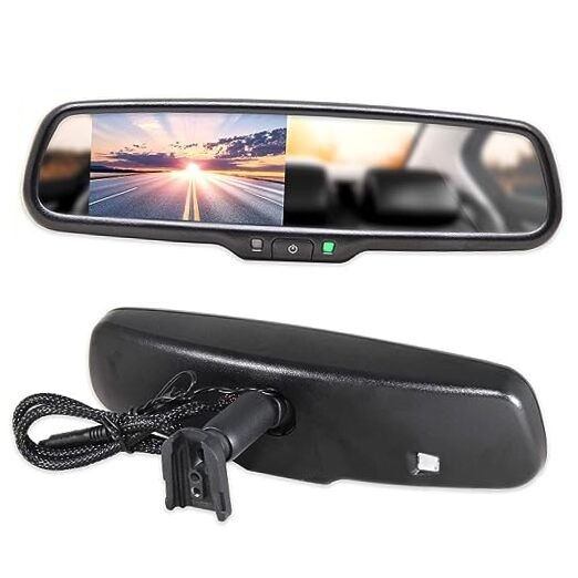 Car Auto Dimming Interior Rear View Mirror and 4.3" LCD Screen Auto Adjusting