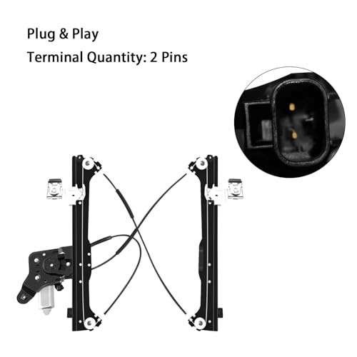 Rear Left Driver Side Power Window Regulator with Motor Assembly, for 2000